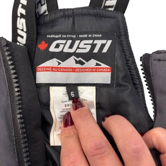 GUSTI Boys Snowsuit Red/Black Winter Coat Jacket + Snowpants Size 6 Waterproof - Picture 8 of 9